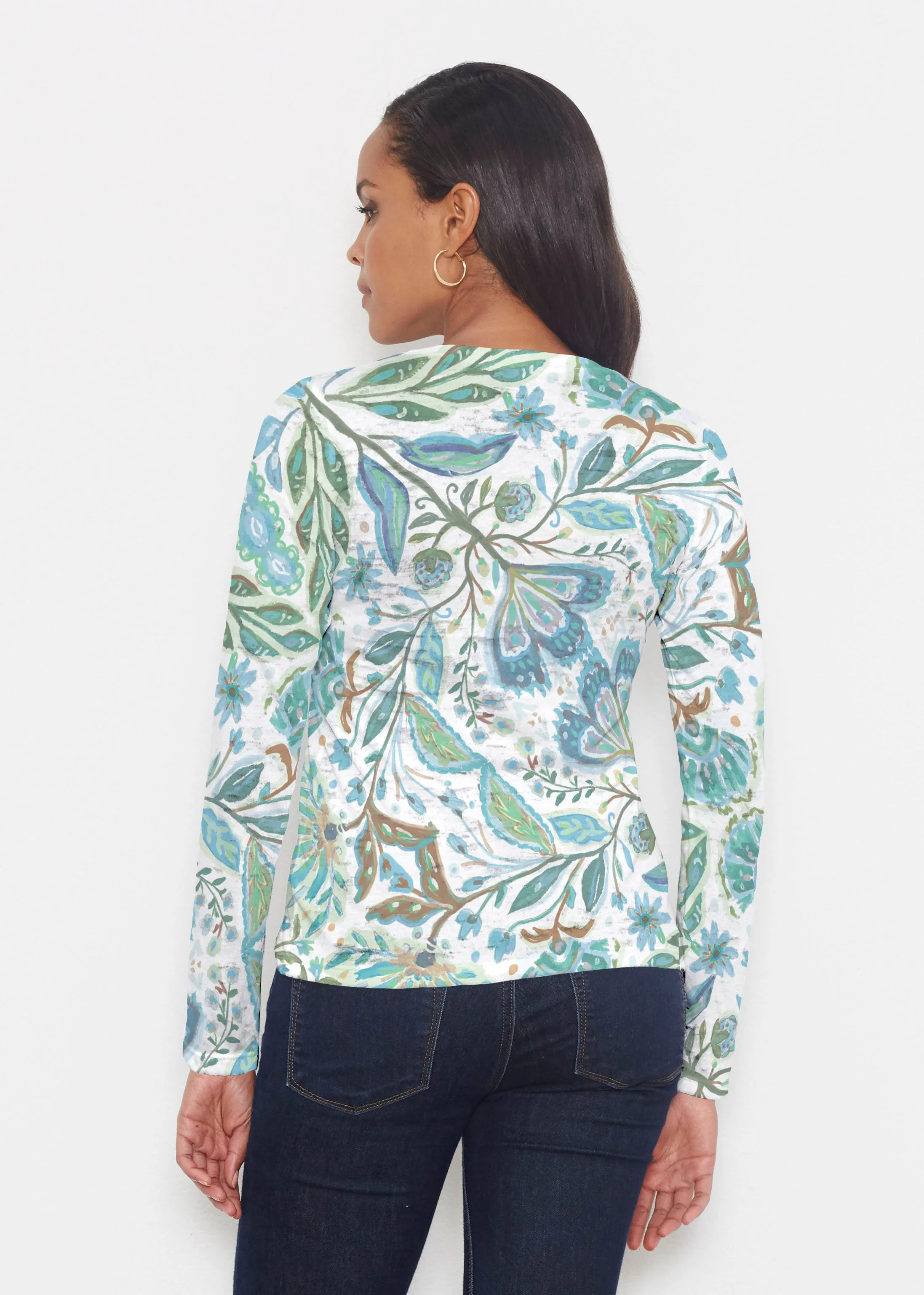 Spring Fantasy Green (17172) ~ Signature Long Sleeve Crew Shirt