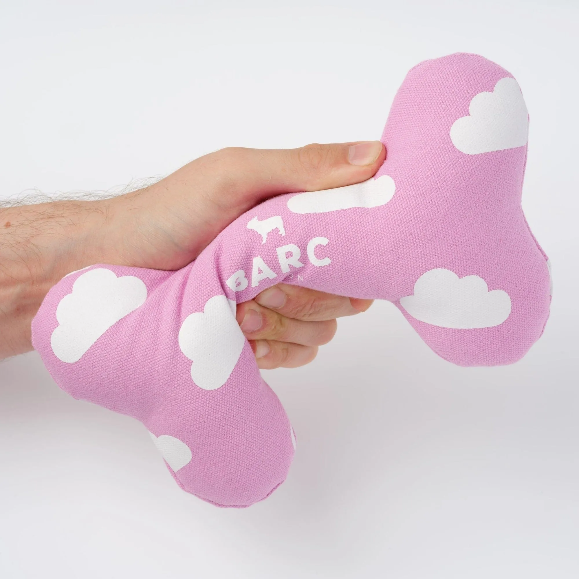 Squeaky Bone Canvas Dog Toy Trio | Multiple Colours