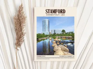 Stamford Vintage Wall Art, Connecticut, USA