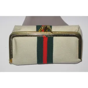 Striped Canvas All-n-One Coin Purse