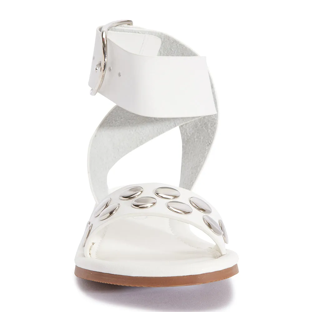 Studded flat sandal