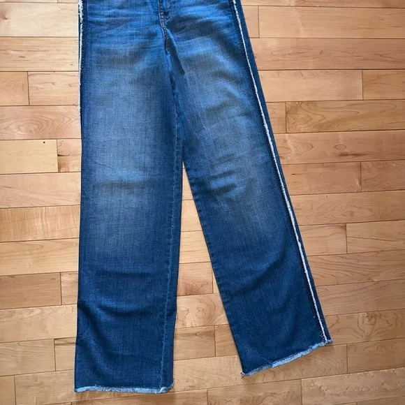 Stylish Blue Wide-Leg Jeans