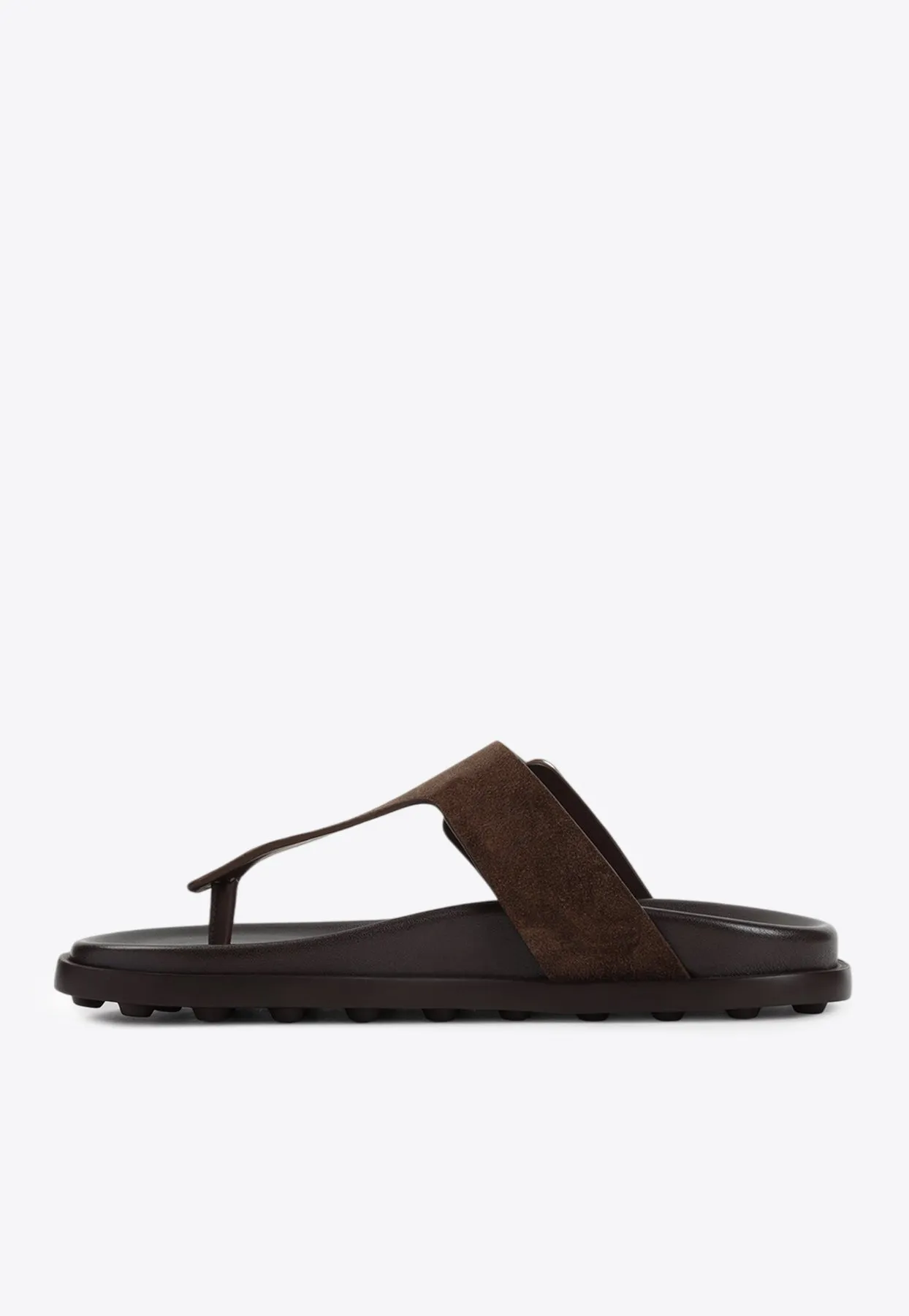 Suede Flip-Flop Sandals