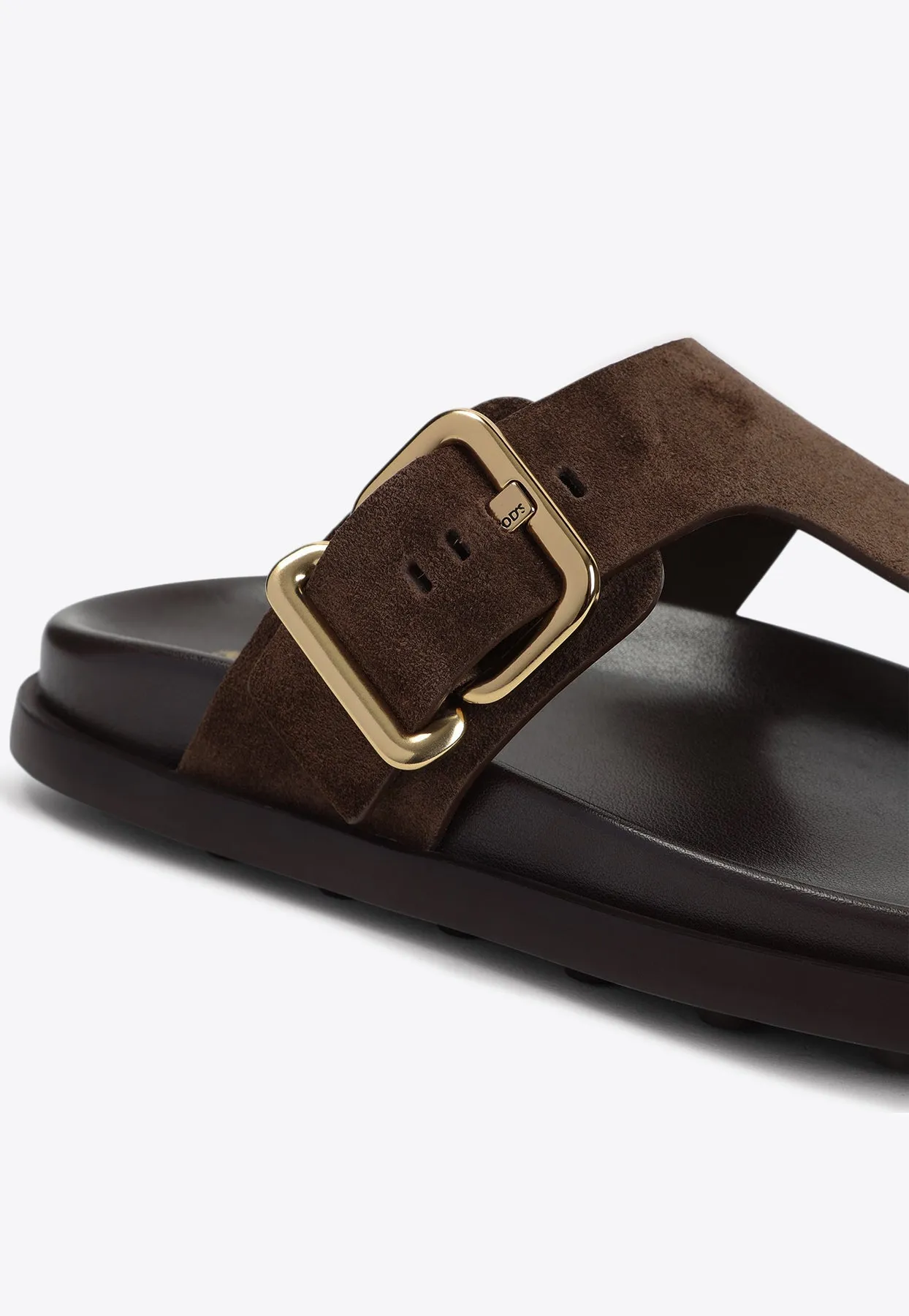 Suede Flip-Flop Sandals