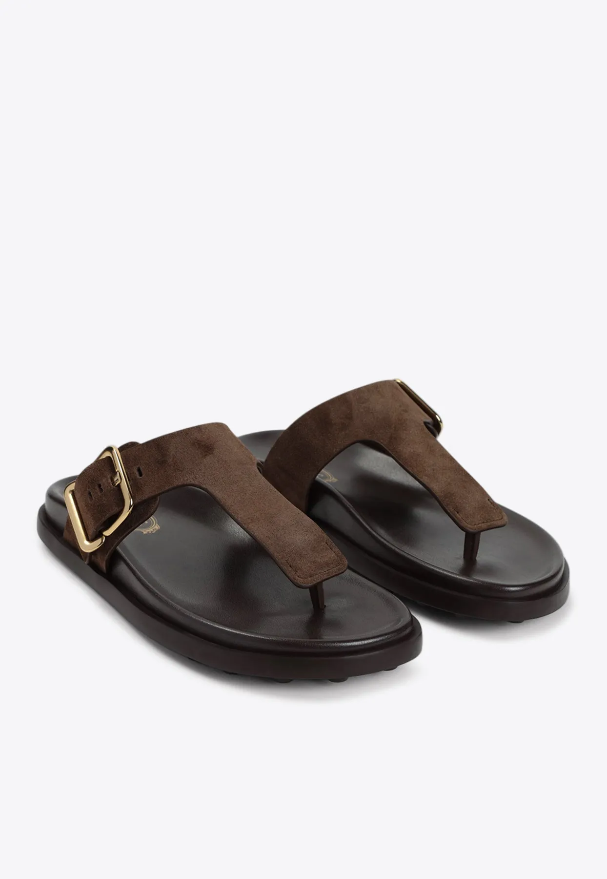 Suede Flip-Flop Sandals