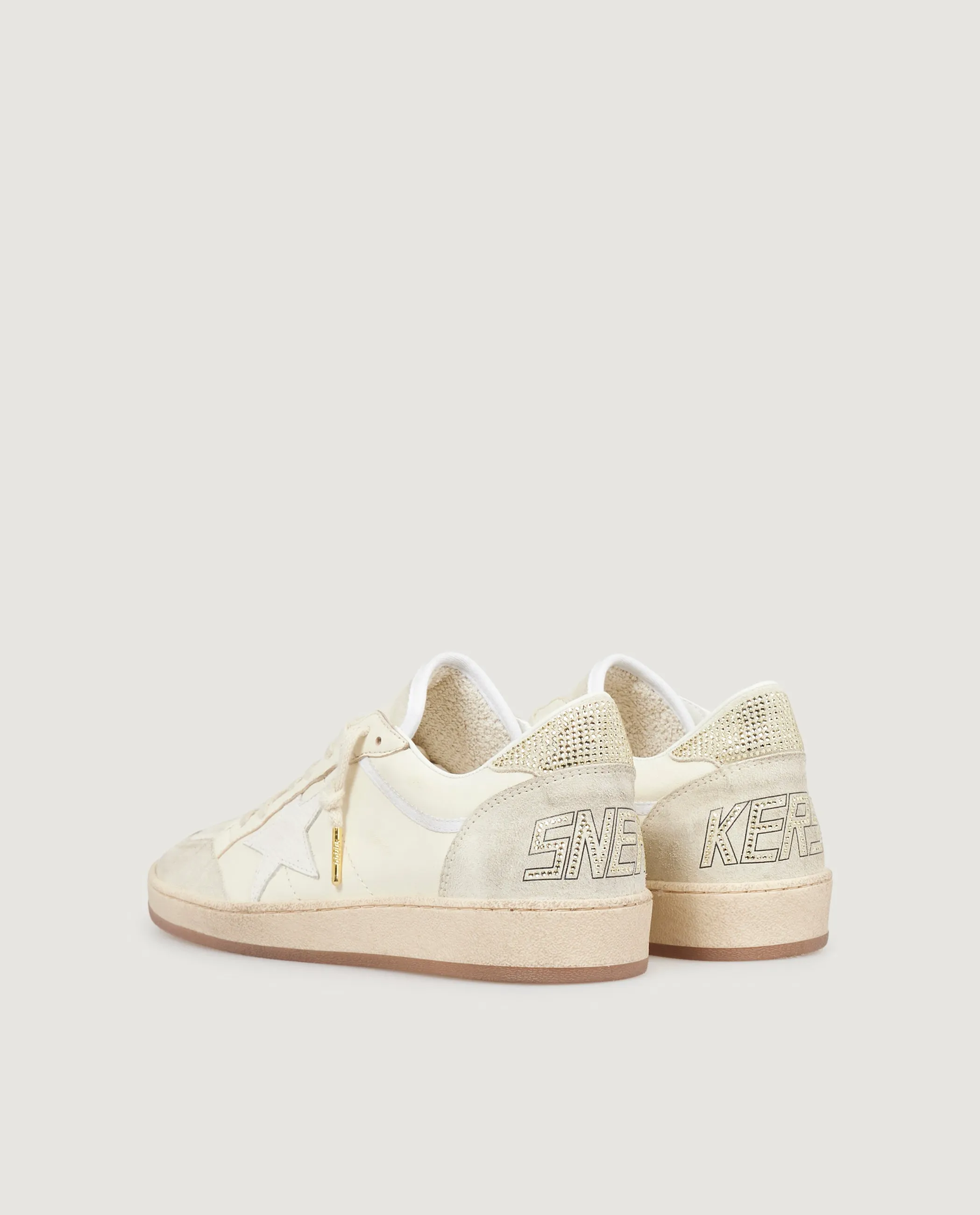 Swarovski Ball Star Sneakers - Ecru
