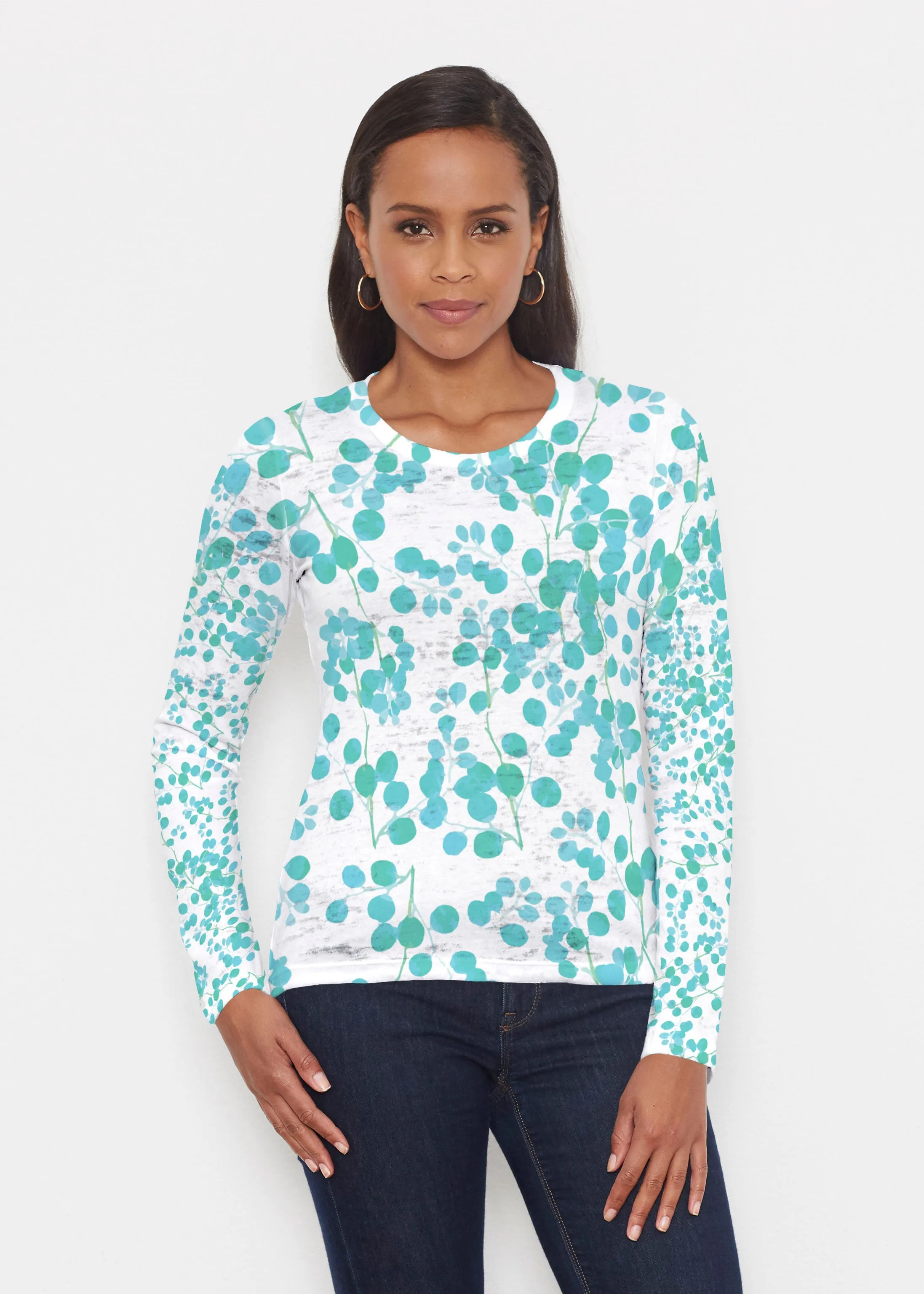 Teal Pome (7863) ~ Signature Long Sleeve Crew Shirt