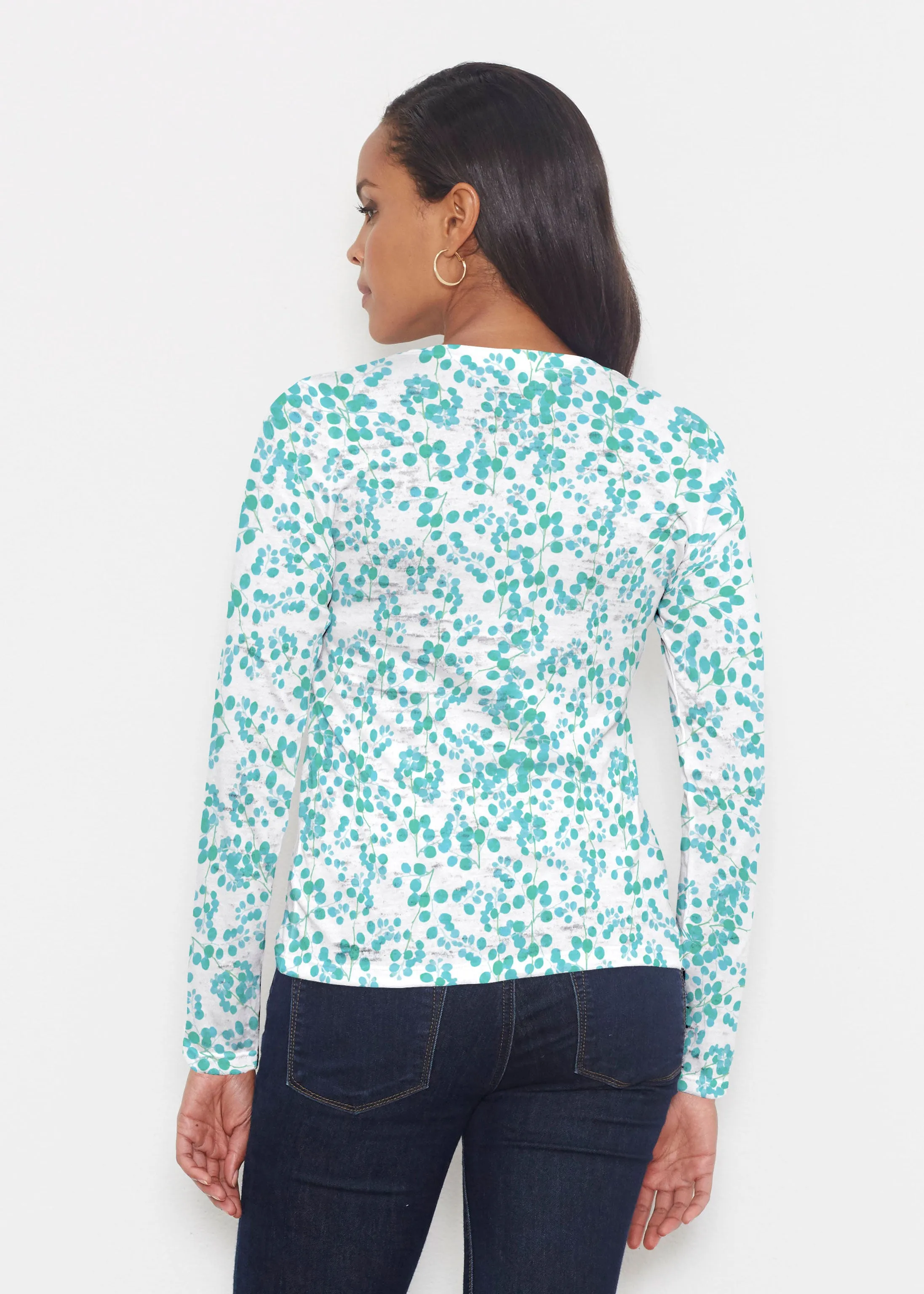 Teal Pome (7863) ~ Signature Long Sleeve Crew Shirt
