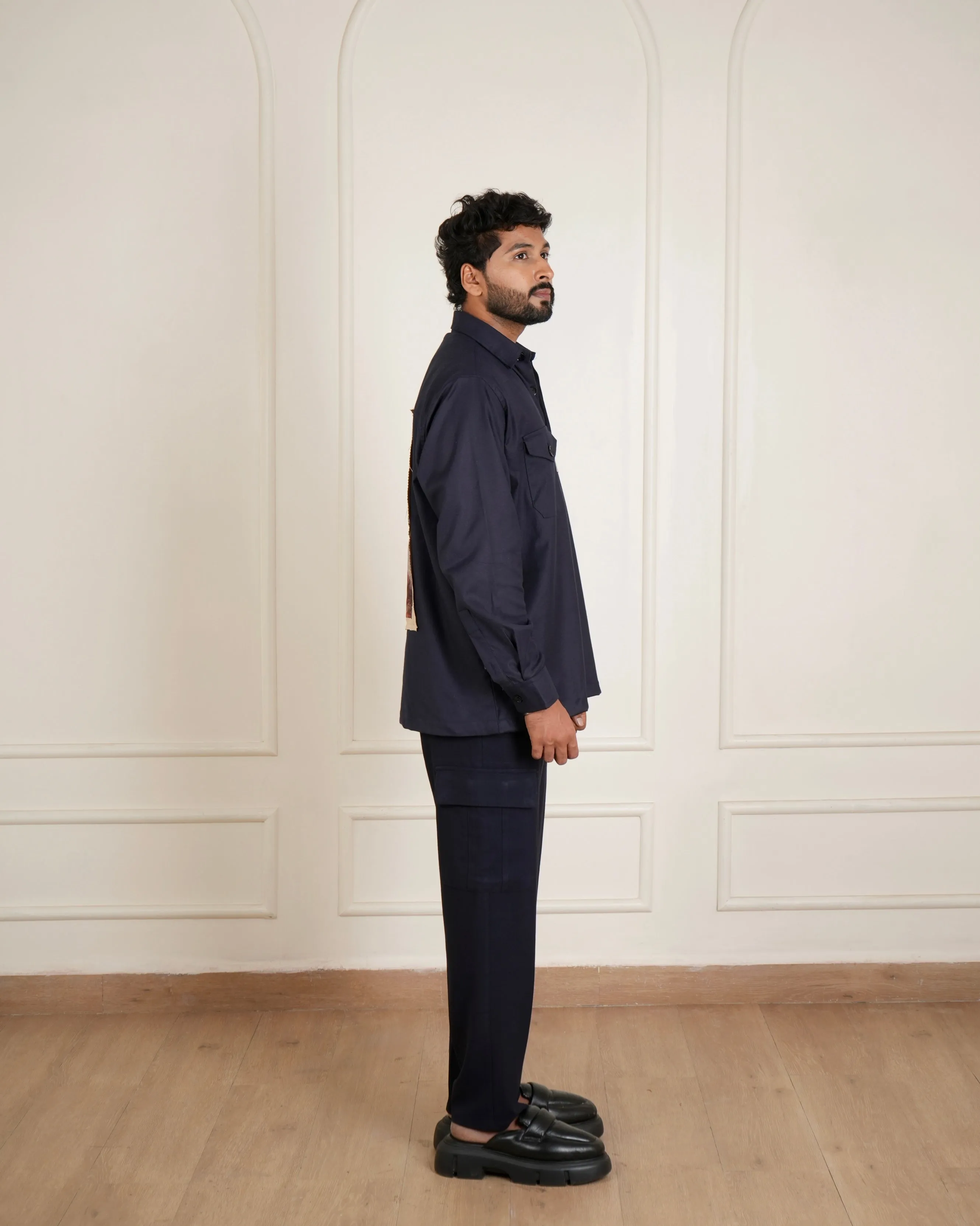 The Renaissance  Shacket - Navy Blue