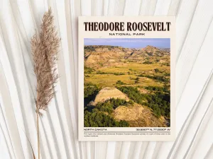 Theodore Roosevelt Vintage Wall Art, North Dakota, USA