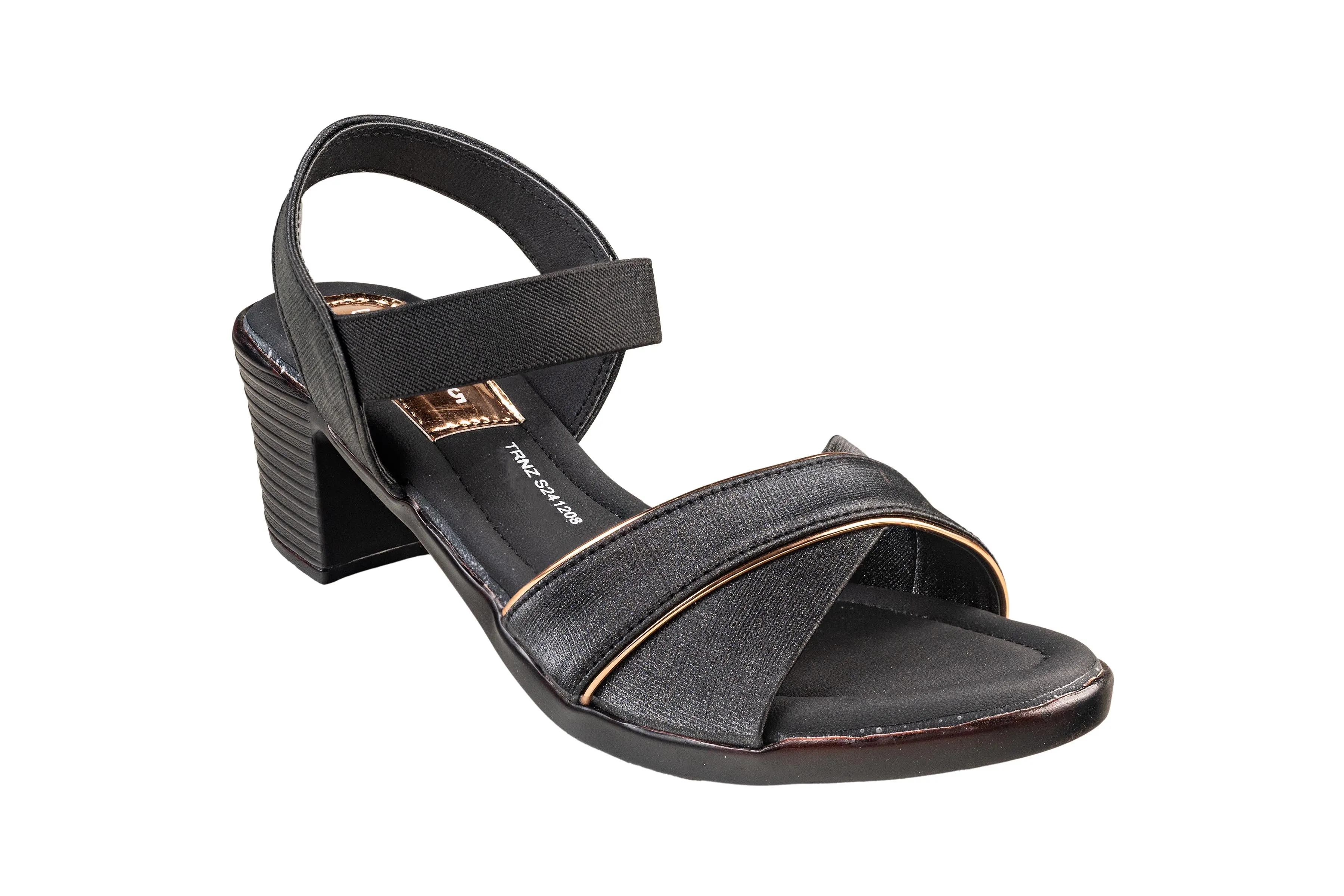 Titas Ladies Black / Beige Sandal (Trnz S 241208)