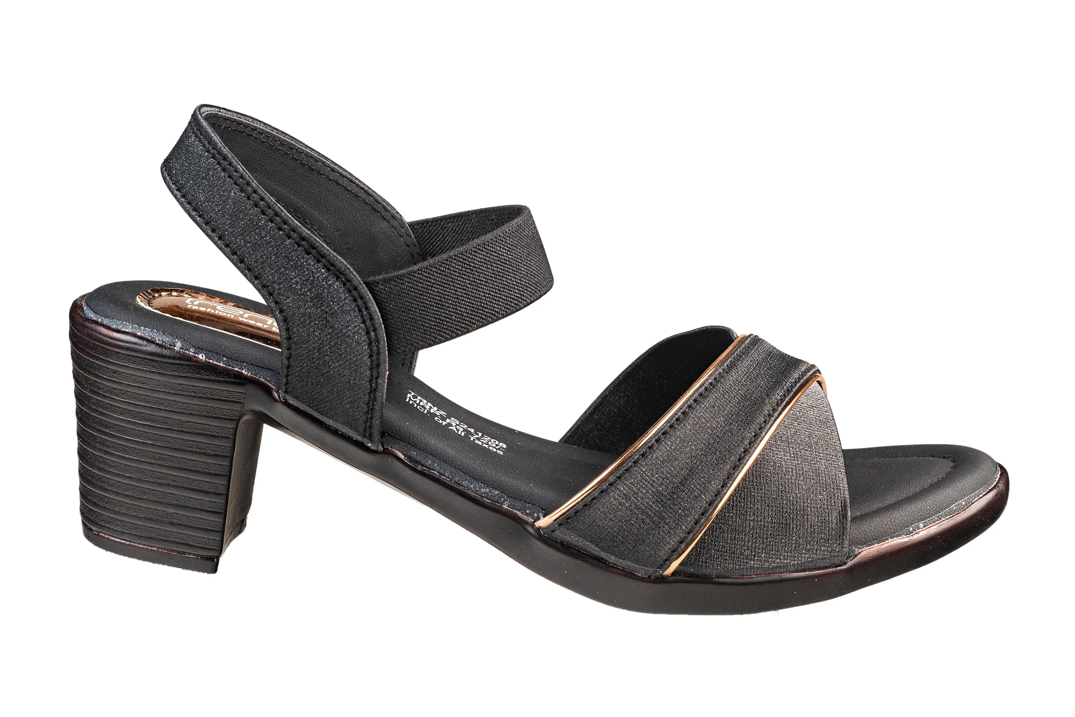 Titas Ladies Black / Beige Sandal (Trnz S 241208)