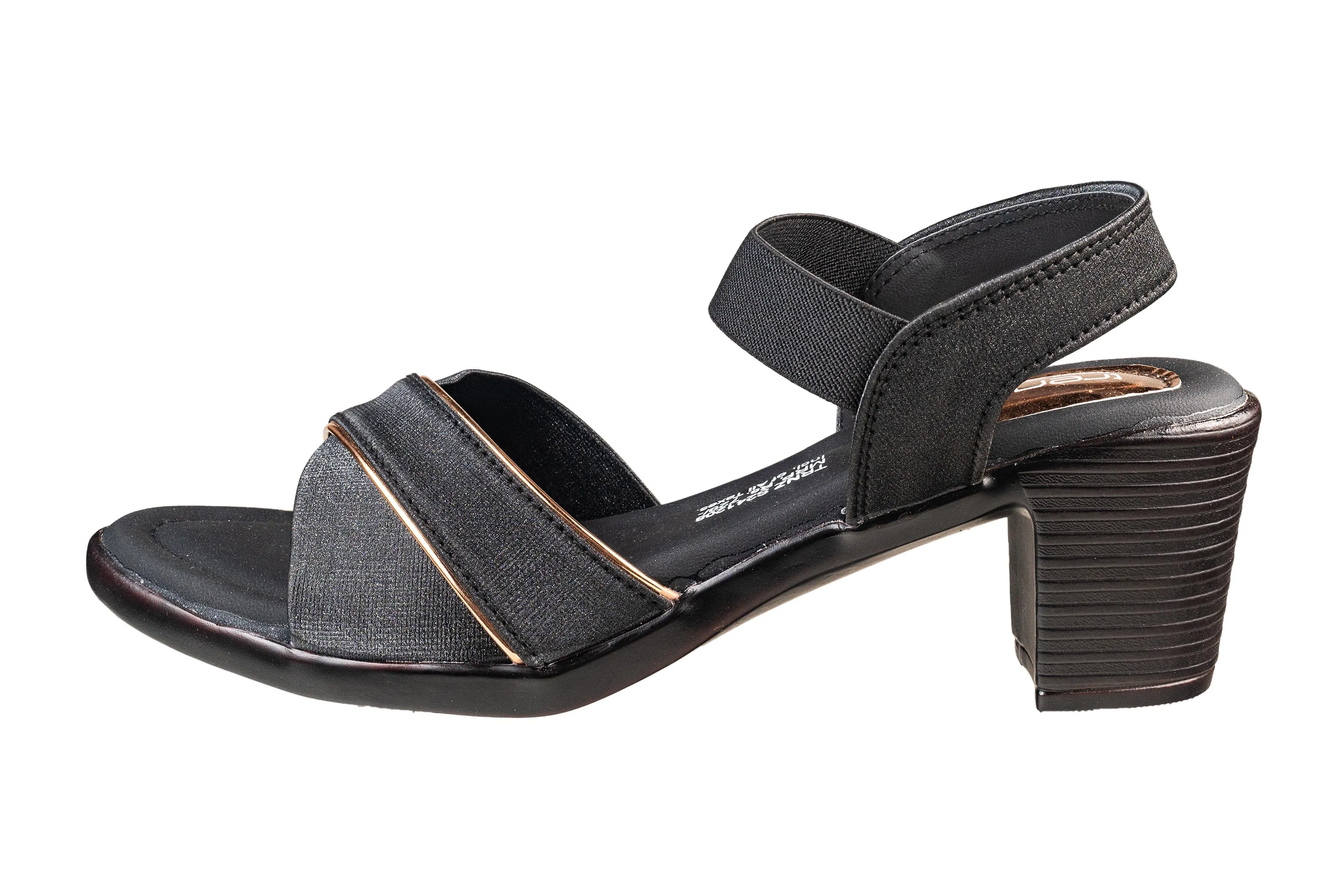 Titas Ladies Black / Beige Sandal (Trnz S 241208)