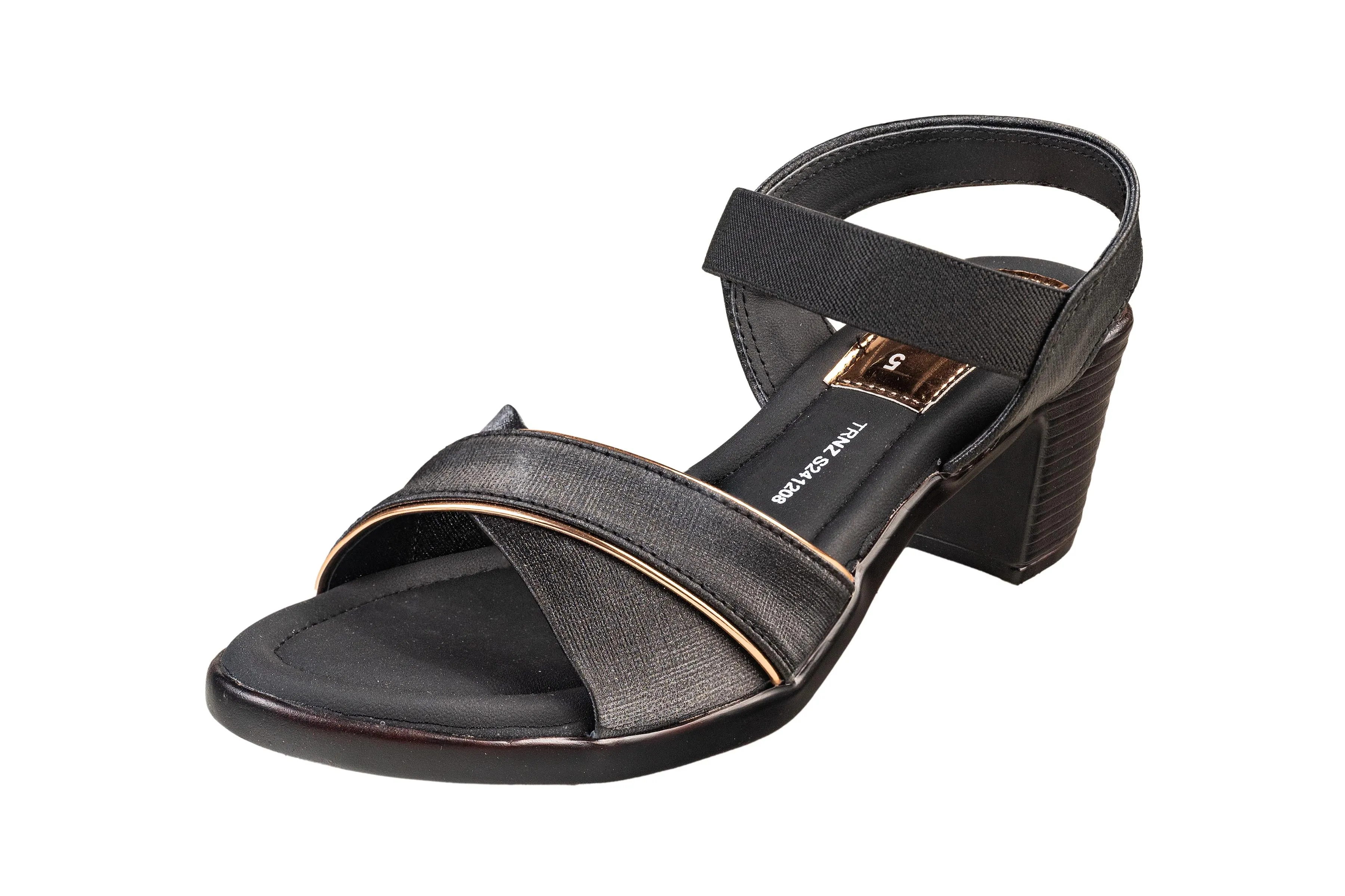 Titas Ladies Black / Beige Sandal (Trnz S 241208)