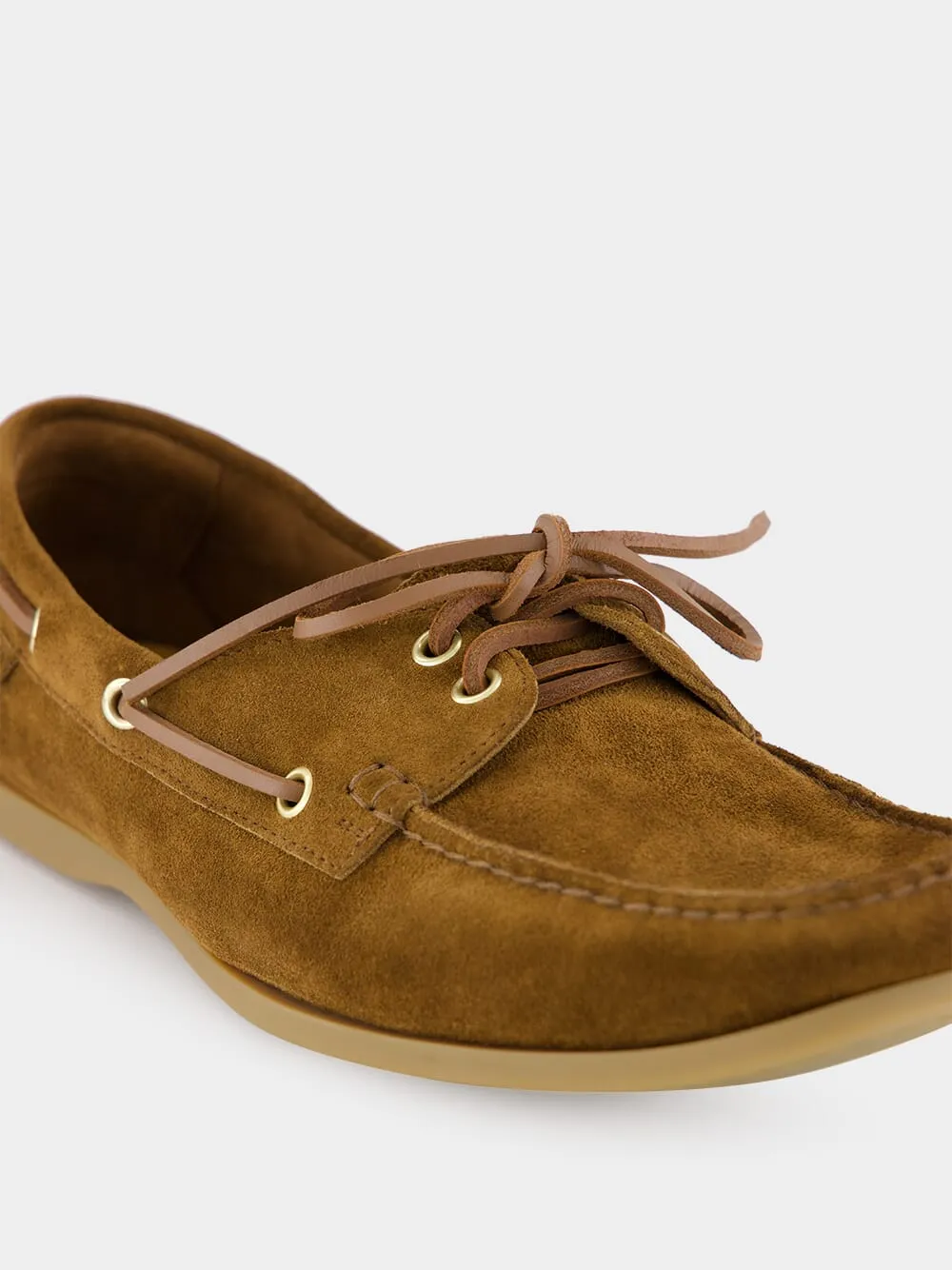 Tobacco Brown Robin Suede Loafers