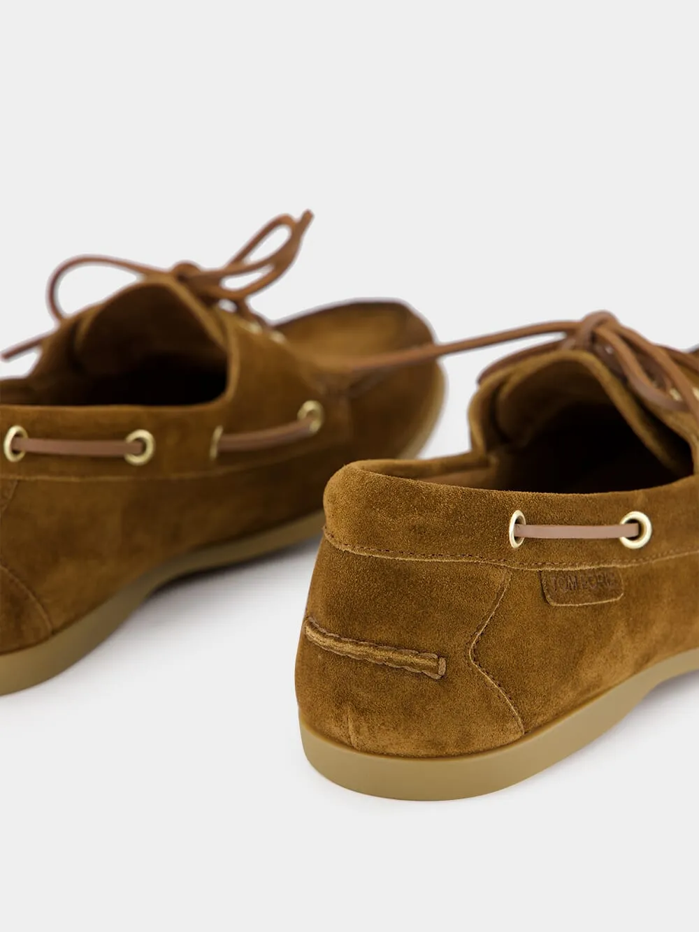 Tobacco Brown Robin Suede Loafers