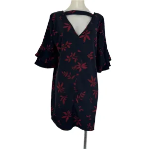 Tokito Navy Red Pattern Shift Dress – Size 16