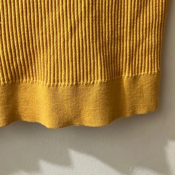 Tory Burch Shrunken Simone Cardigan Sweater Ribbed V Neck Cotton Size Small Logo
