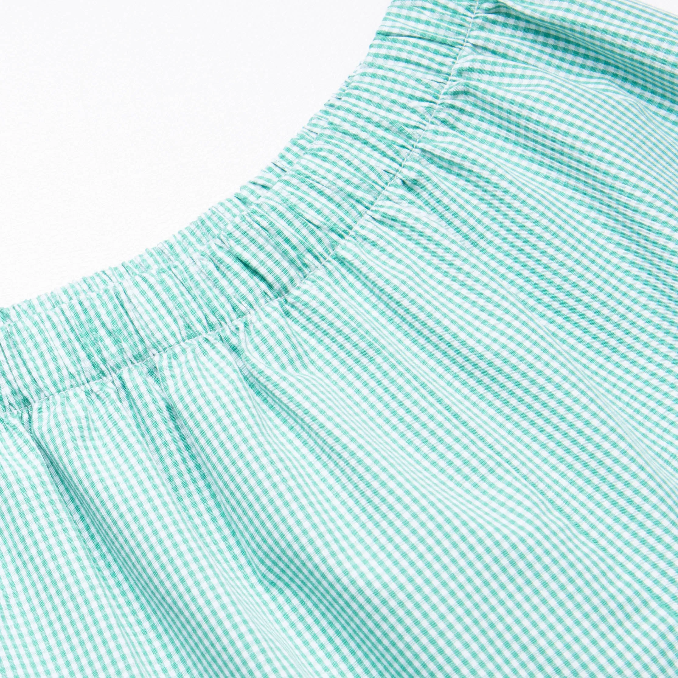Tractor Smocked Pant Set, Green