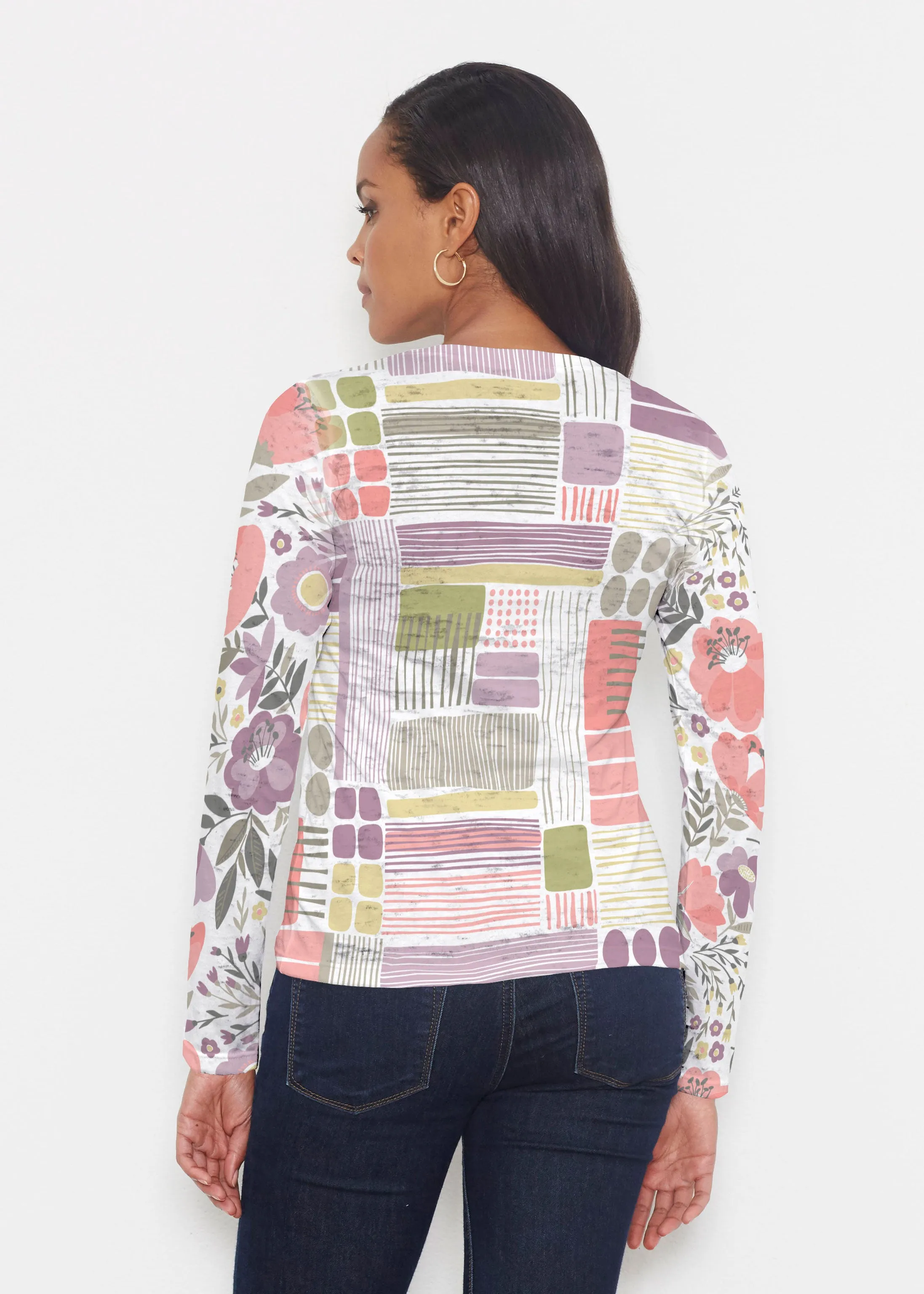 Transcendent Floral (13483) ~ Signature Long Sleeve Crew Shirt