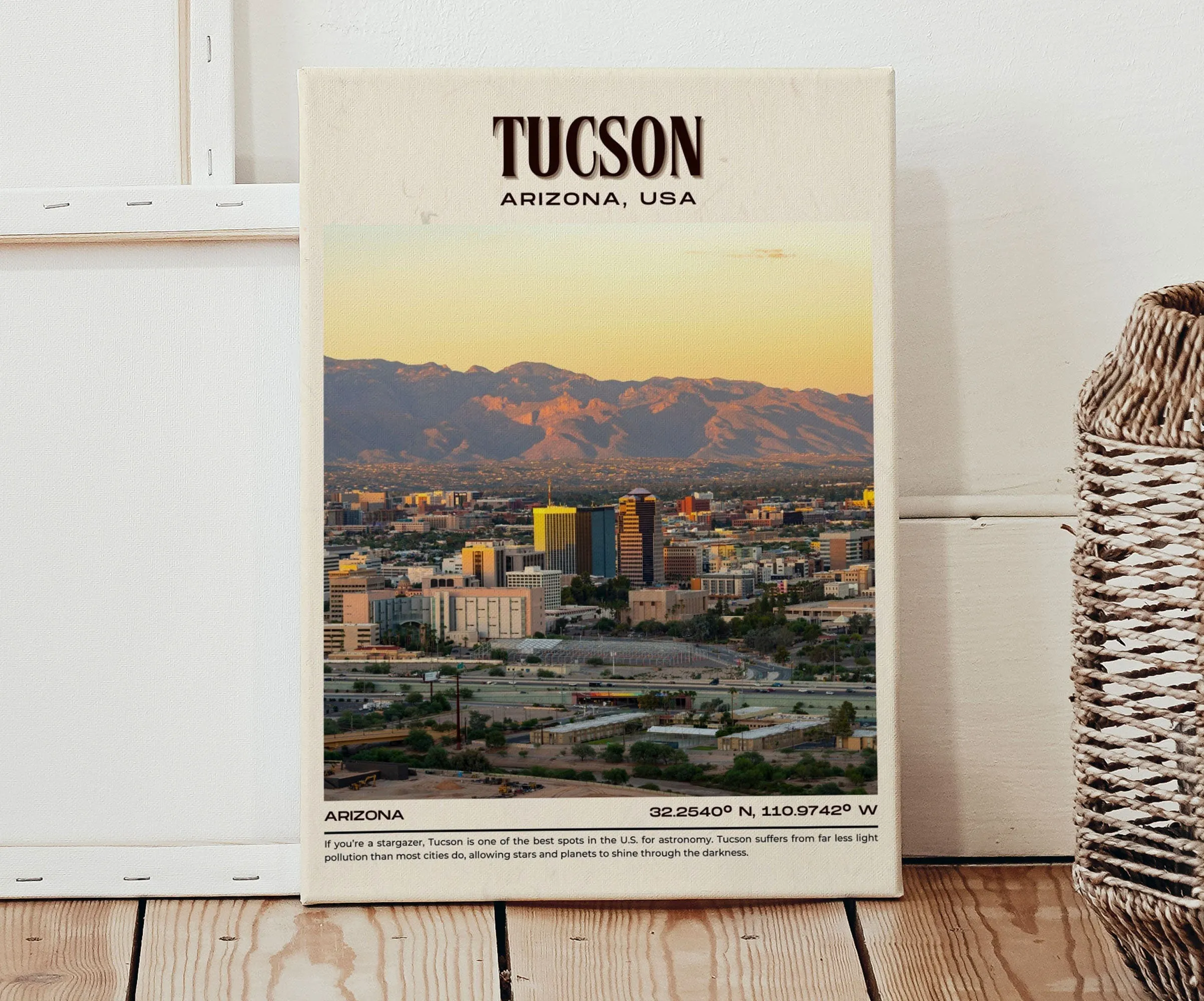 Tucson Vintage Wall Art, Arizona, USA