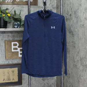 Under Armour Mens Lightweight 1/4 Zip Pullover Shirt Top 1668f7a4beb924 Blue S