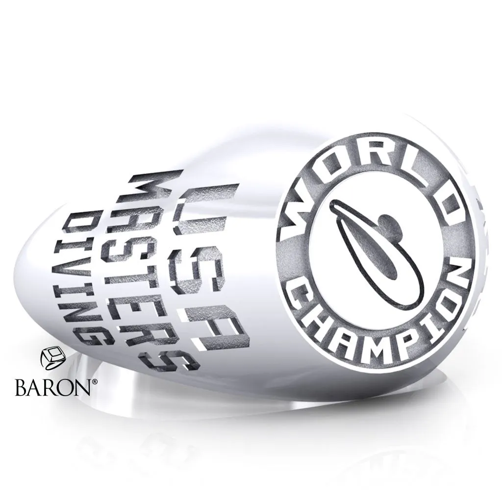 USA Masters Diving 2021 Championship Ring - Design 4.7.C (World Champion) - *BALANCE*