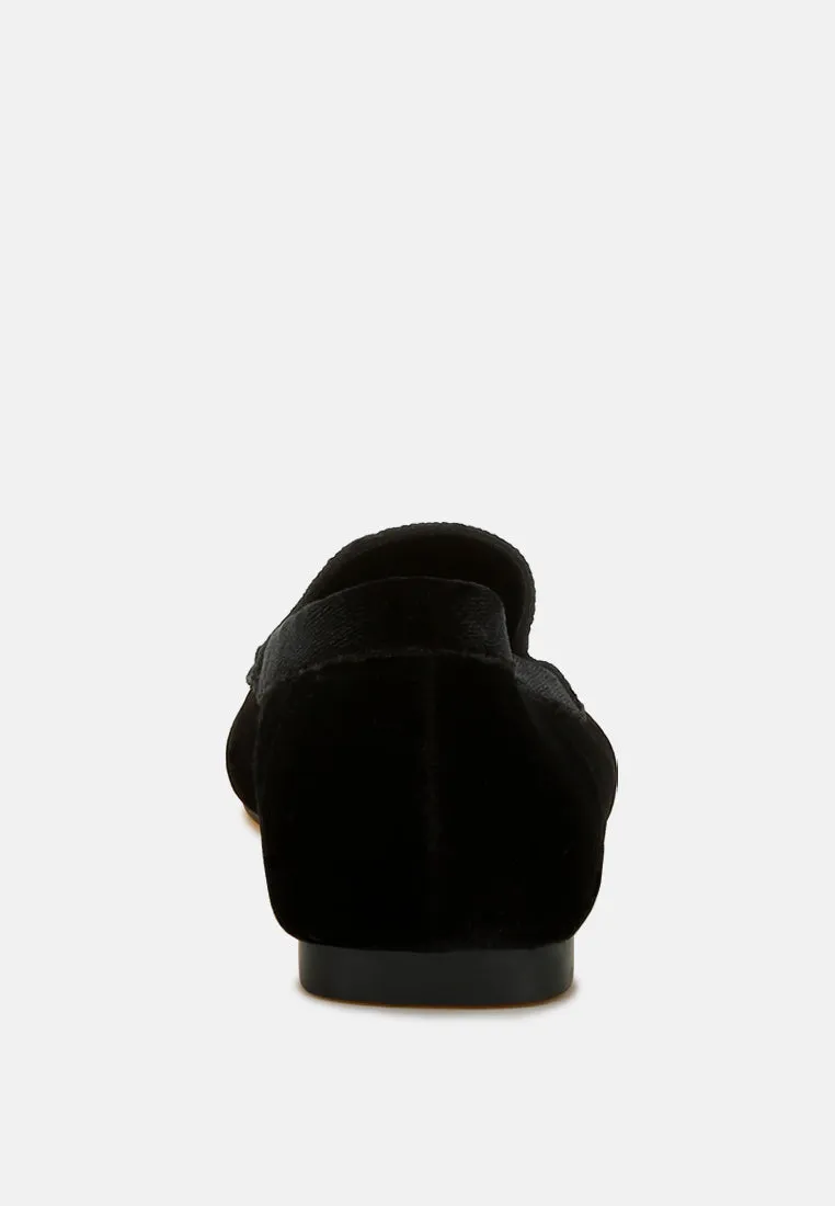 Velvet Flat Loafers by RUW