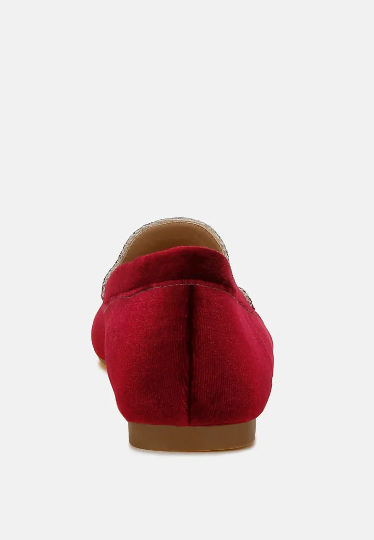 Velvet Flat Loafers by RUW