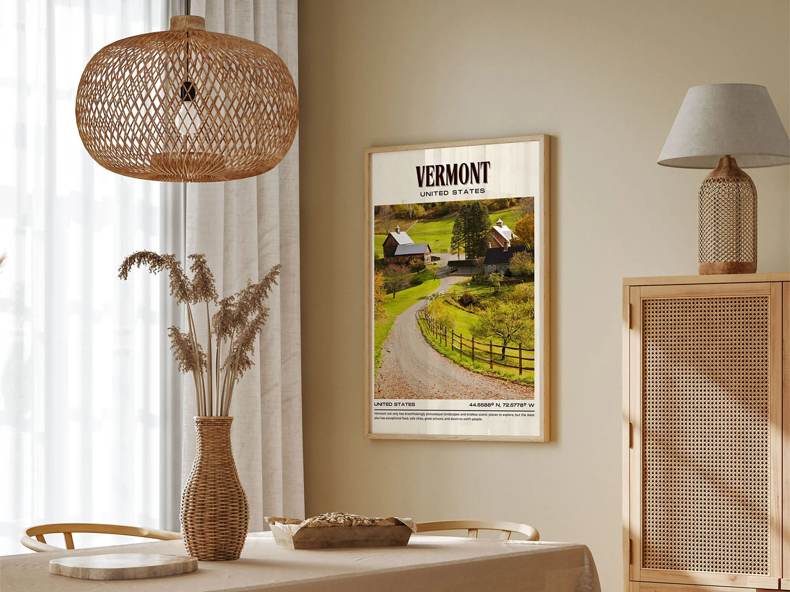 Vermont Vintage Wall Art, USA