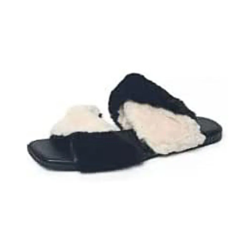 Vhny Women's Twisted Fuzzy Flurry Cozy House Slides Warm Slippers for Indoor Out, 8M