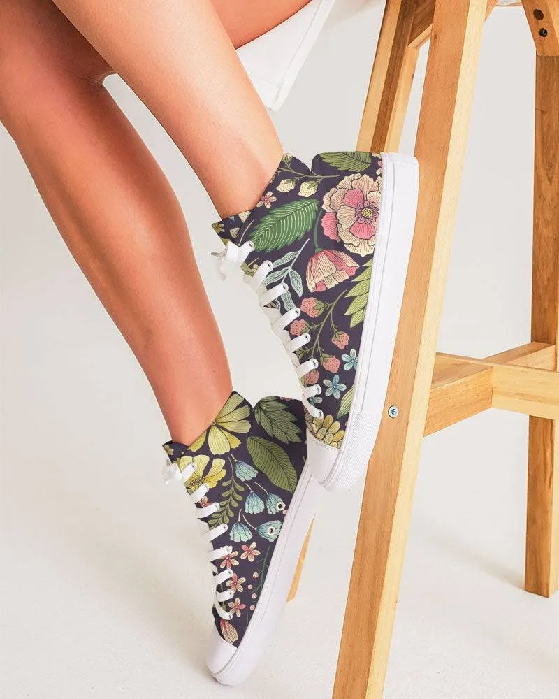Vintage Botanical Women's High Top Shoes