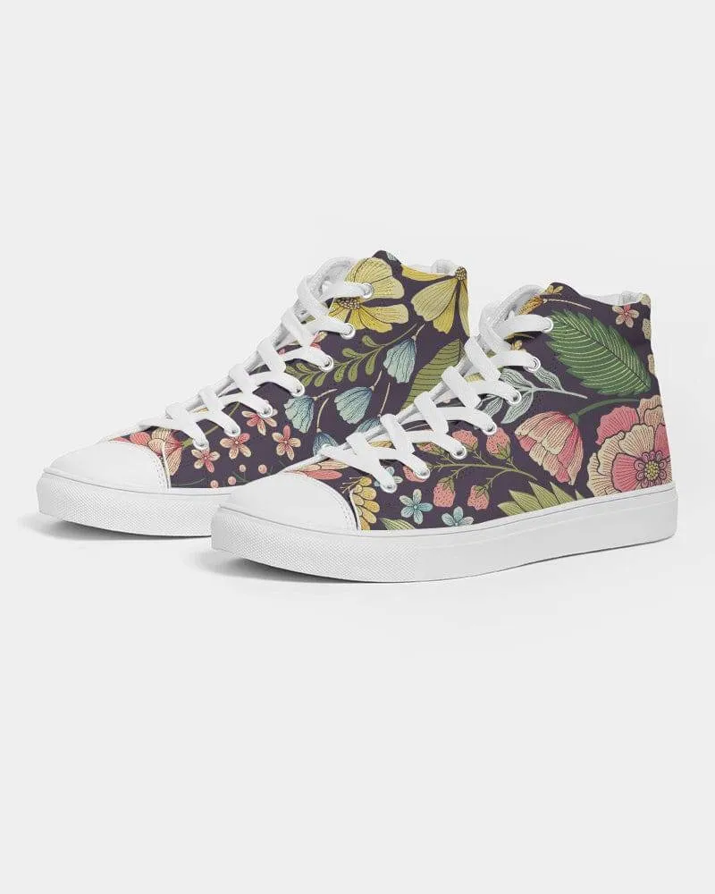 Vintage Botanical Women's High Top Shoes