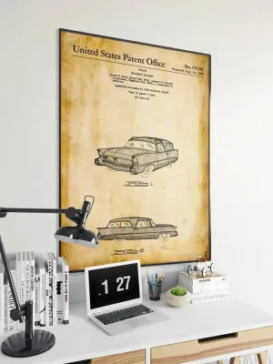 Vintage Car Patent Print| Framed Art Print