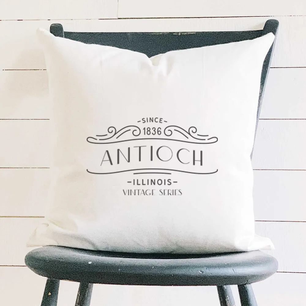 Vintage Marquee City State Estd - Square Canvas Pillow
