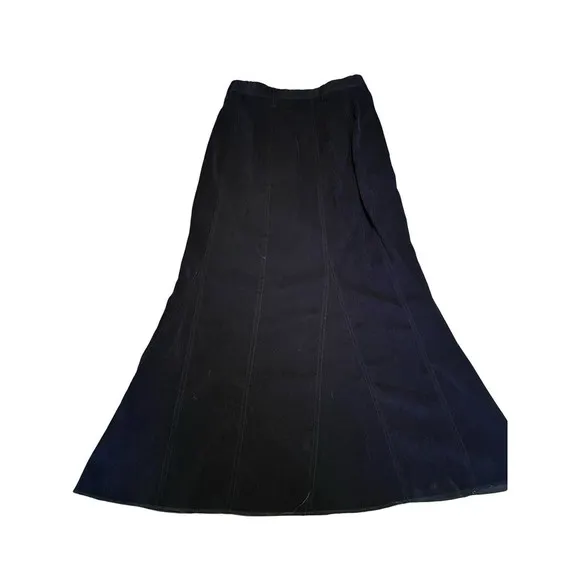 Vintage Tuzzi Mermaid Black Maxi Skirt Sz 10 Steampunk Whimsigoth Grunge Witchy