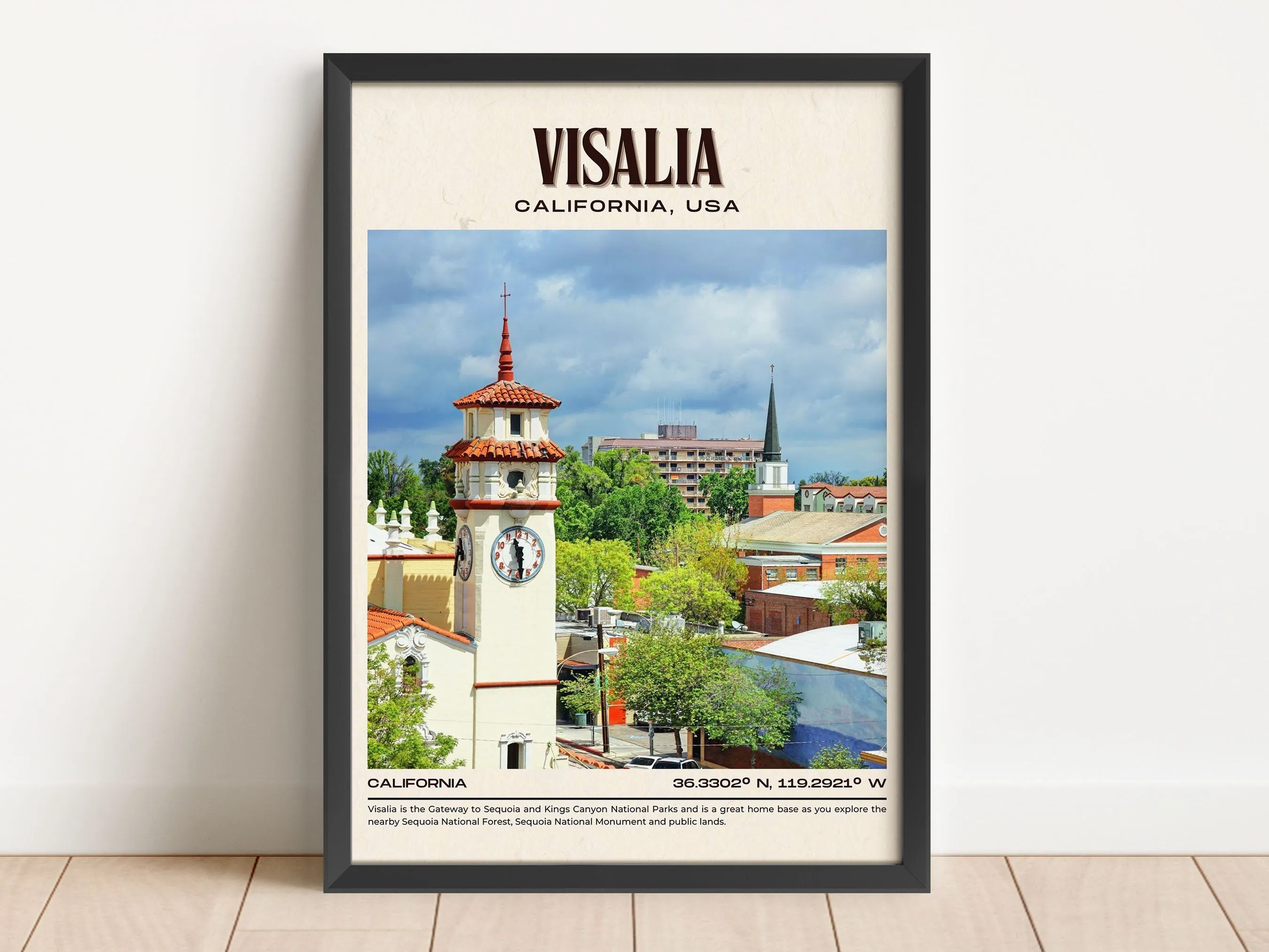 Visalia Vintage Wall Art, California, USA
