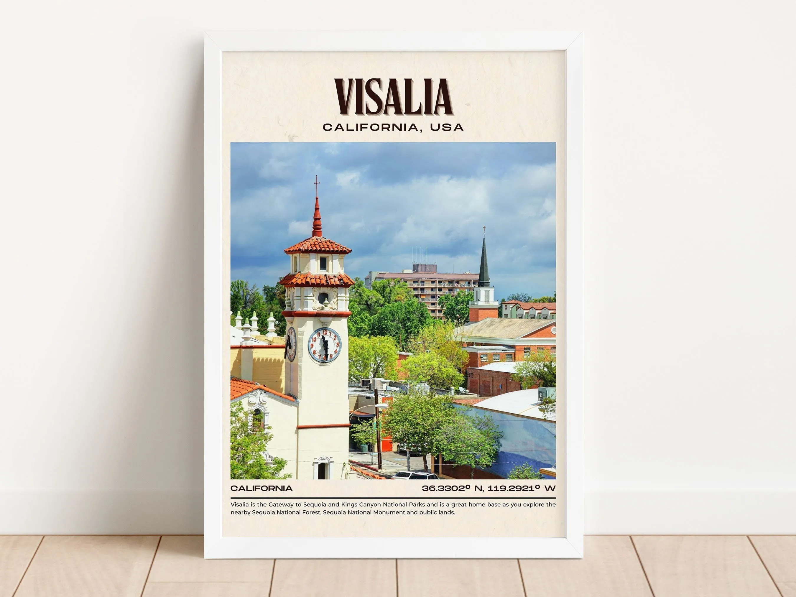 Visalia Vintage Wall Art, California, USA