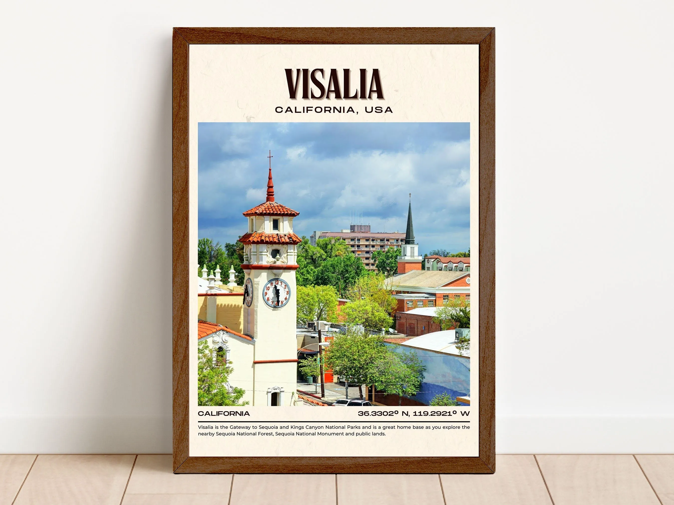 Visalia Vintage Wall Art, California, USA