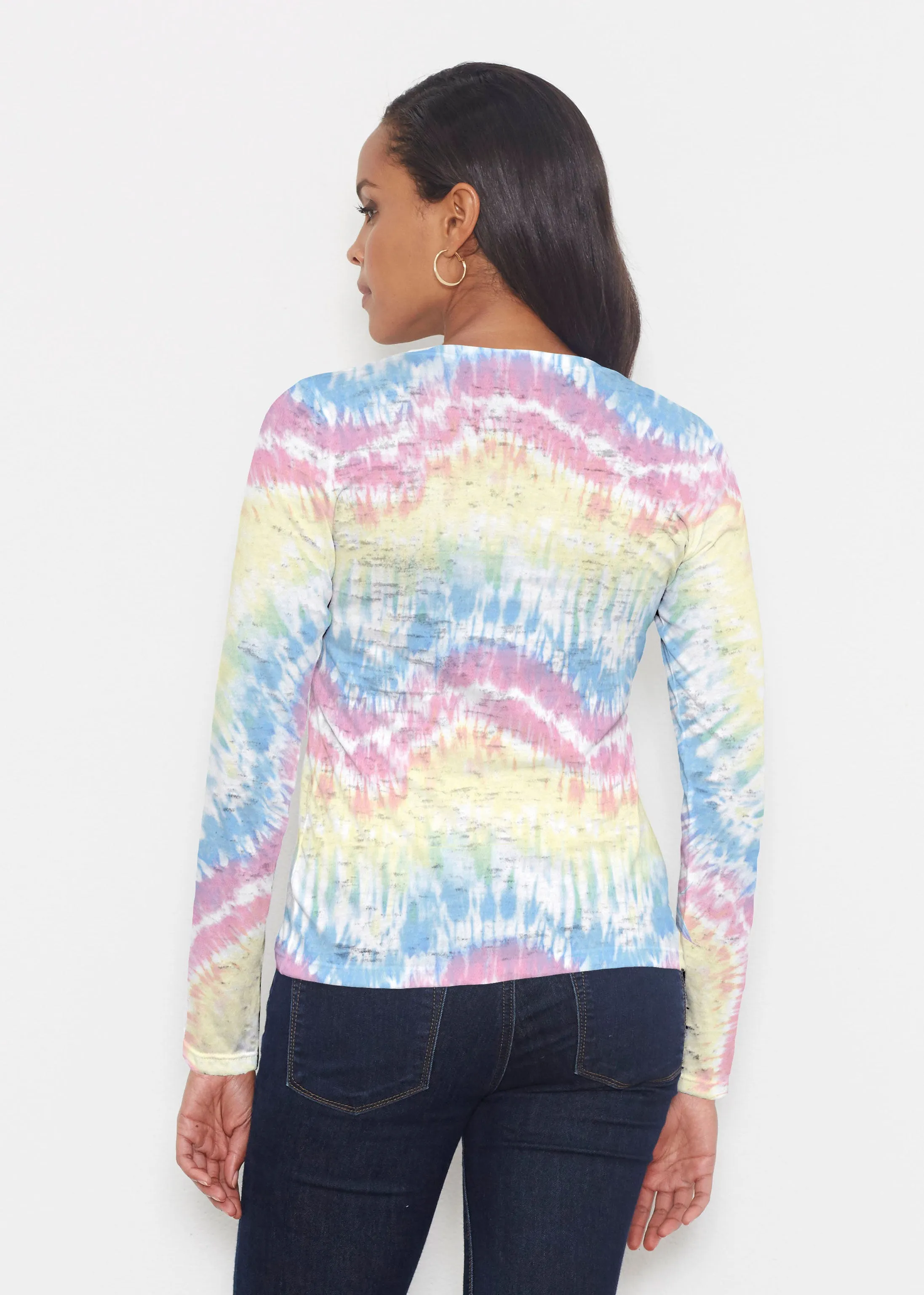 Waves Tie Dye (7896) ~ Signature Long Sleeve Crew Shirt