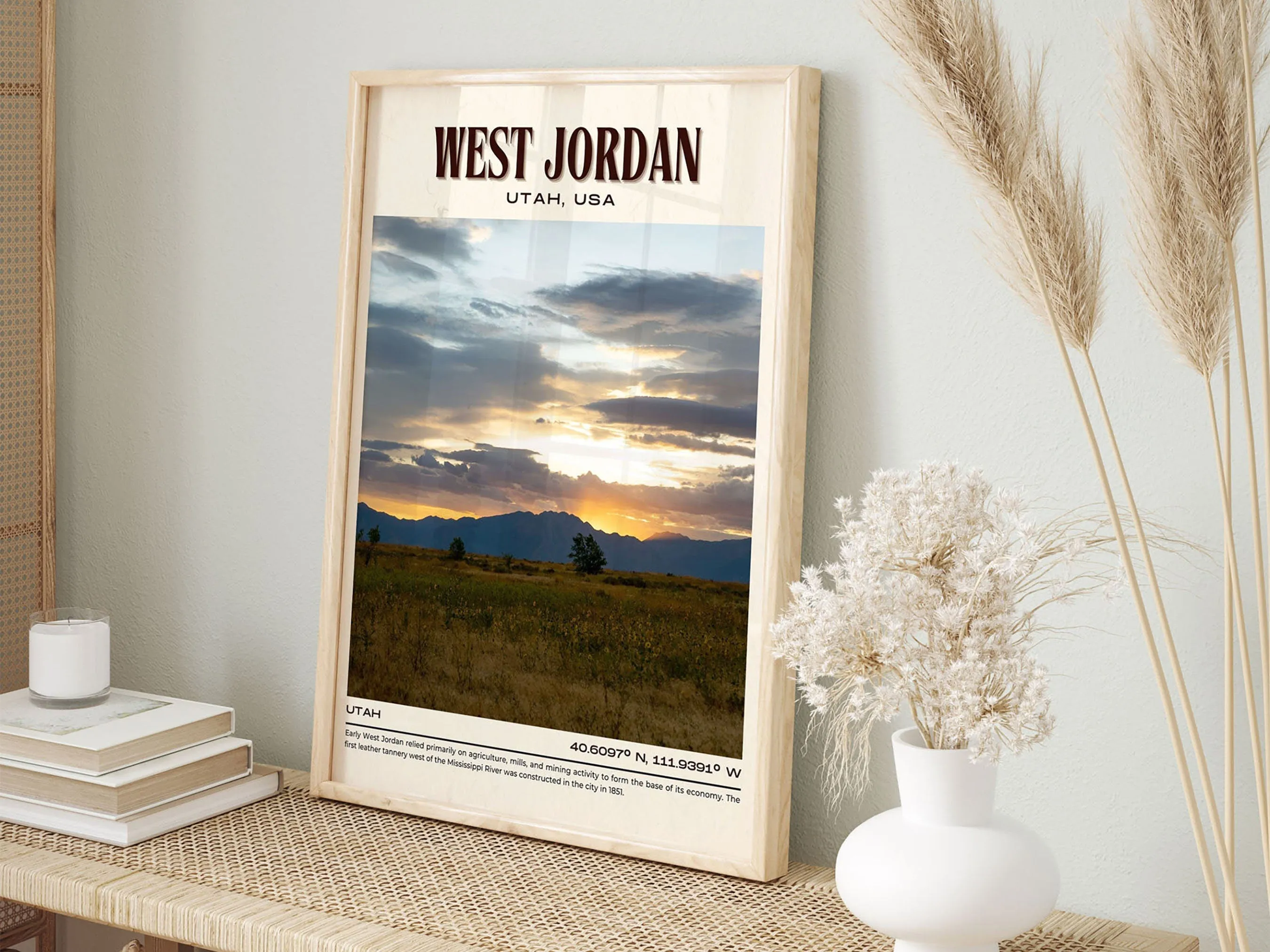 West Jordan Vintage Wall Art, Utah, USA