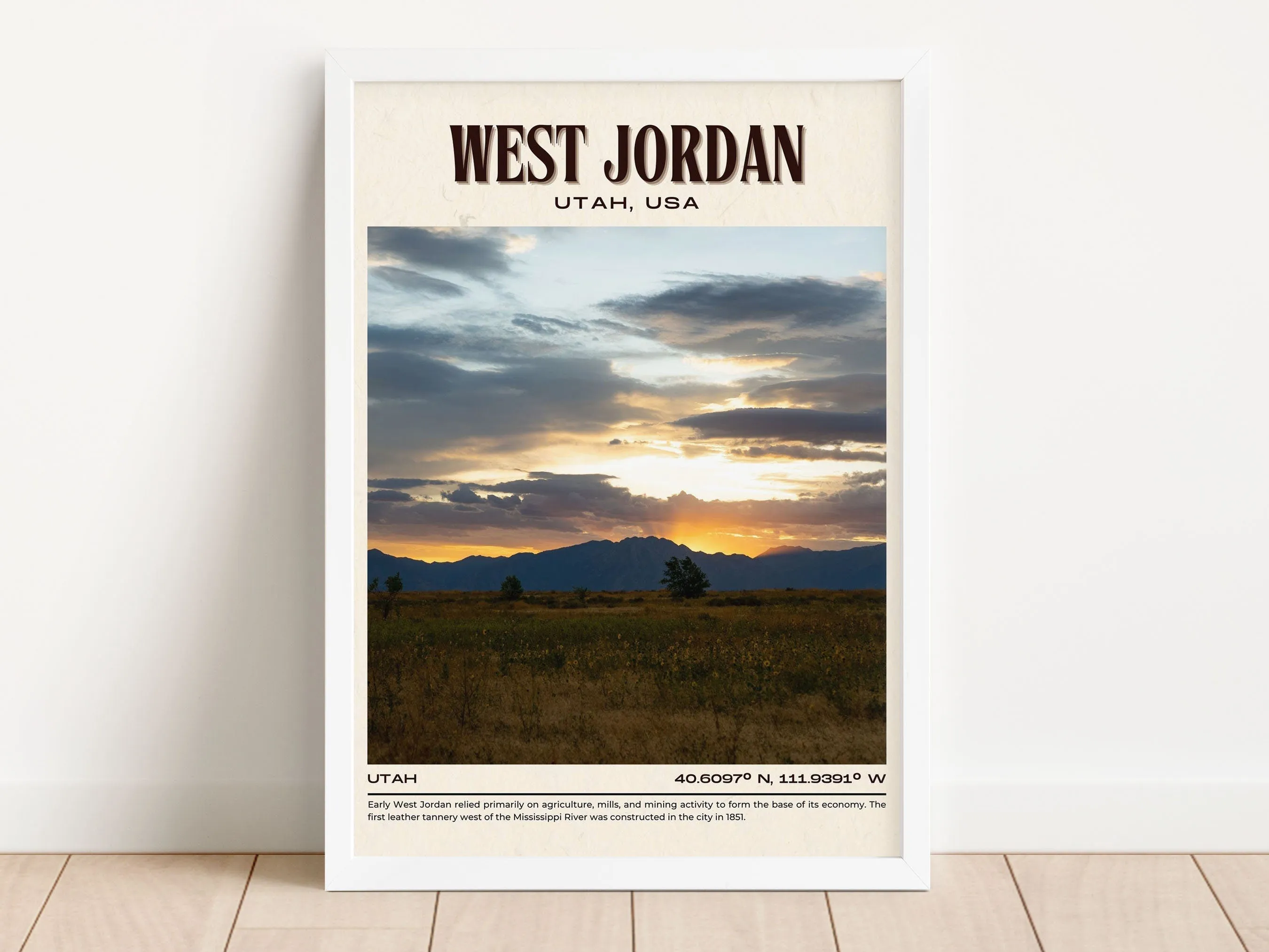 West Jordan Vintage Wall Art, Utah, USA