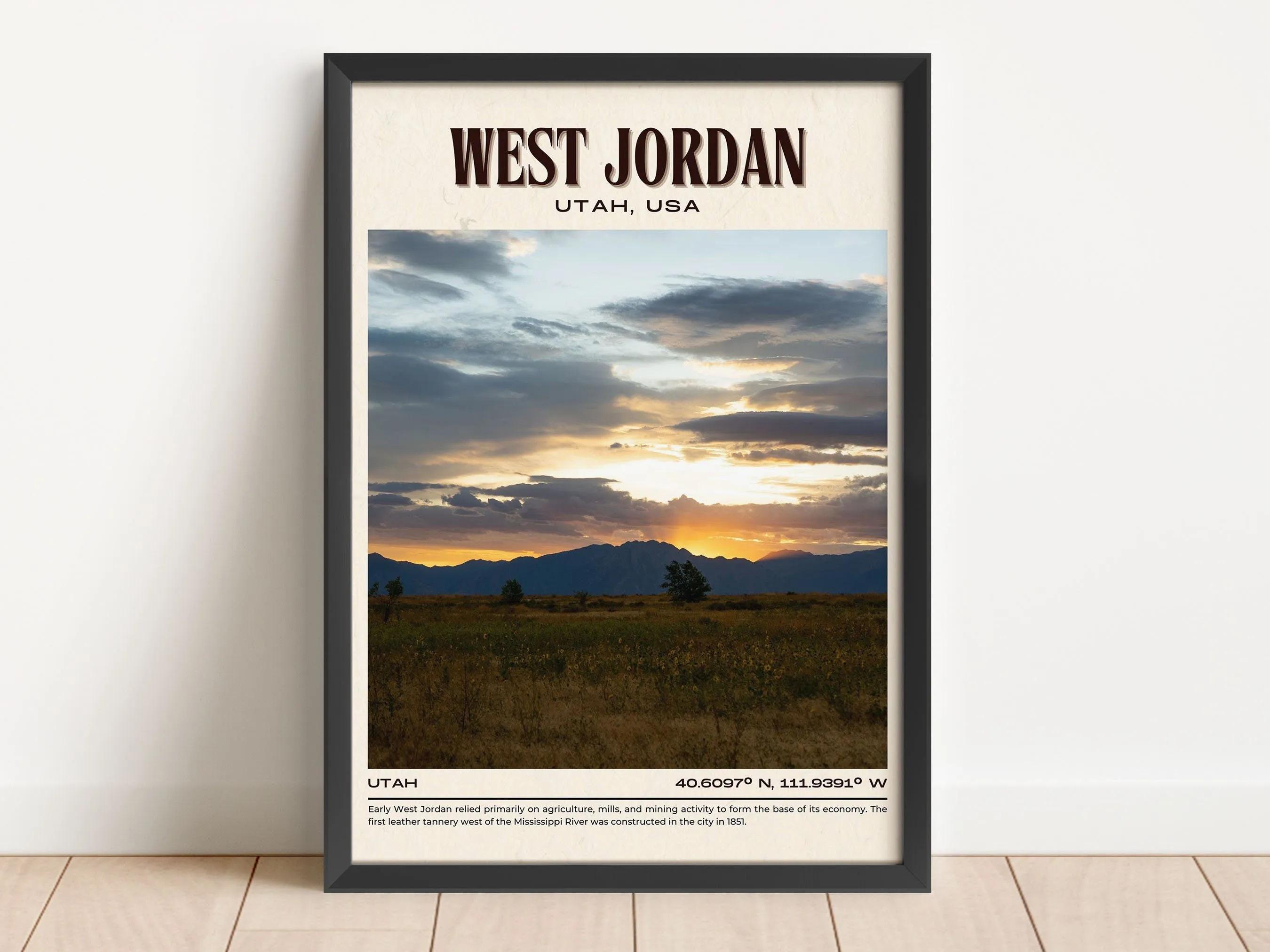 West Jordan Vintage Wall Art, Utah, USA