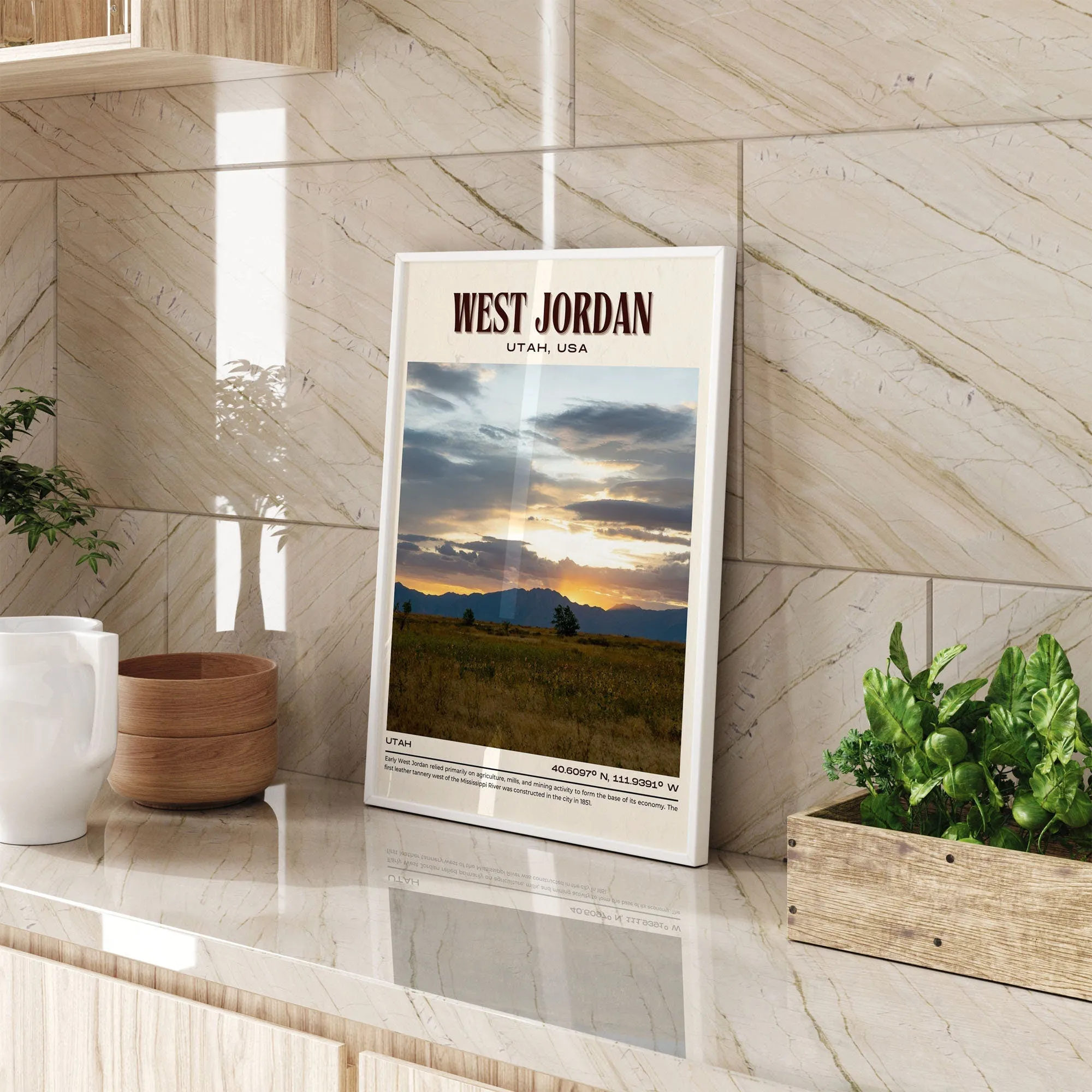 West Jordan Vintage Wall Art, Utah, USA