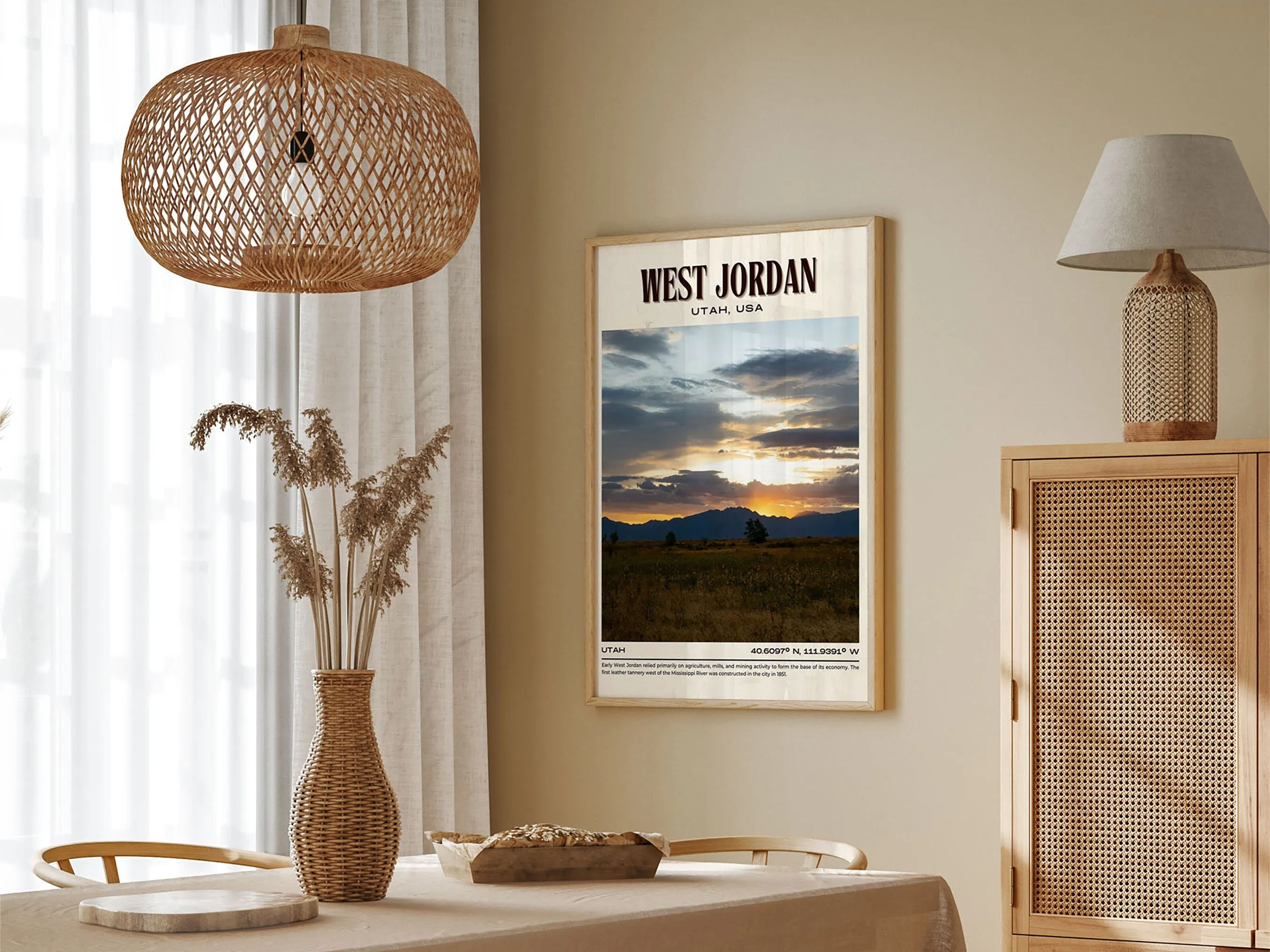 West Jordan Vintage Wall Art, Utah, USA