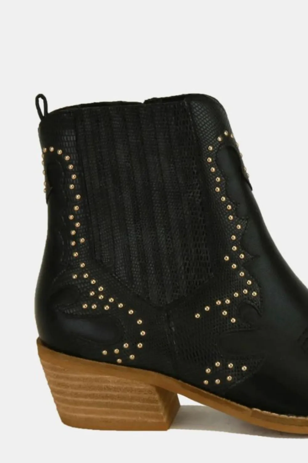Western Wear - Beast Fashion Studded Detail Point Toe Boots