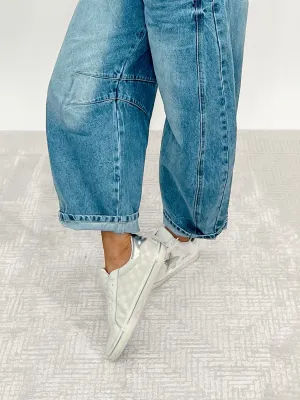 White Checkered Flair Sneaker