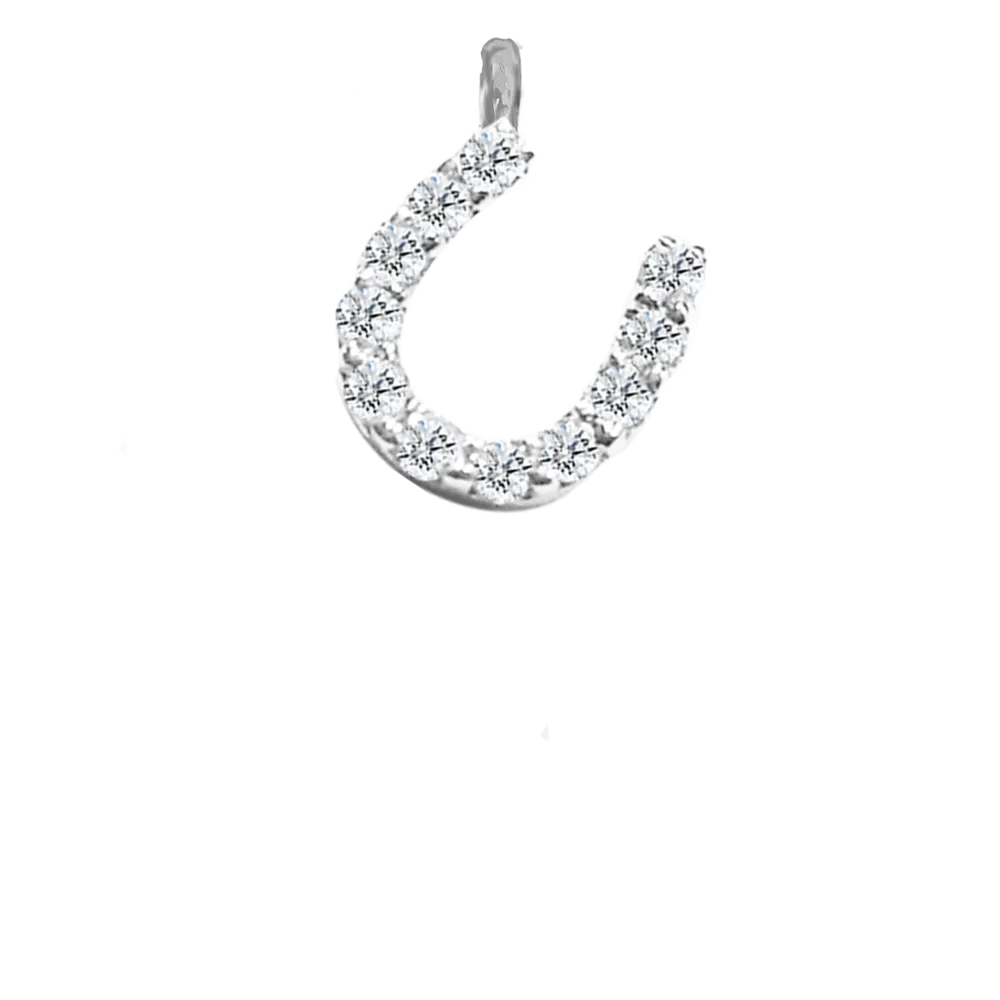 white gold horse shoe