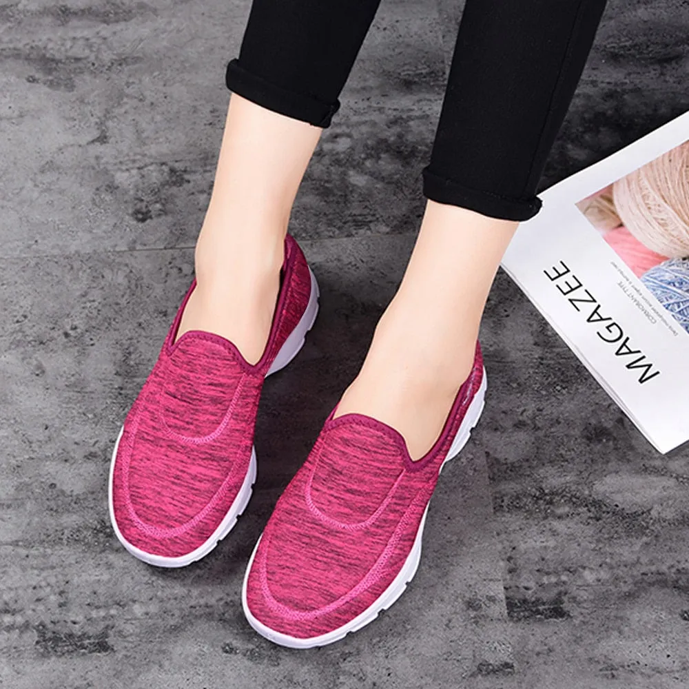 women casual shoes slips ladies fancy shoes women's macines comfortable breathable walking sneaker zapatillas mujer B11A