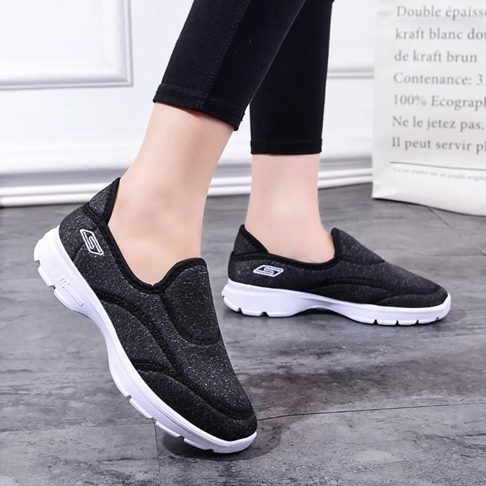 women casual shoes slips ladies fancy shoes women's macines comfortable breathable walking sneaker zapatillas mujer B11A